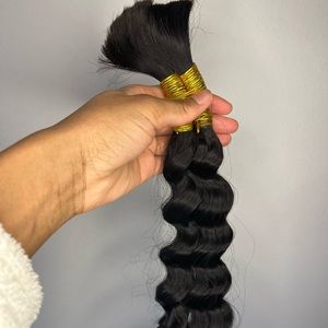 20 Inch Deep Wave Bulk Human Hair